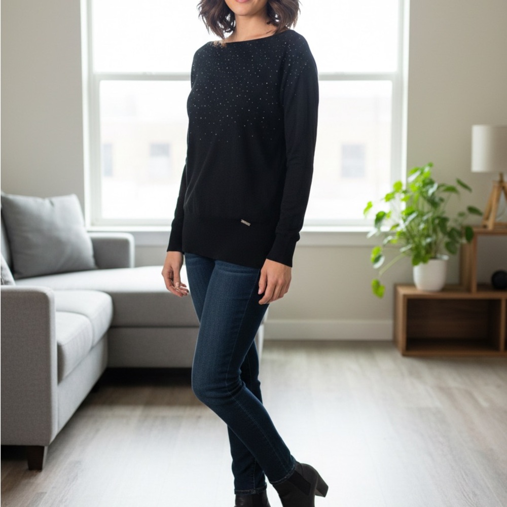 G by Guess Black Long Sleeve Blouse
